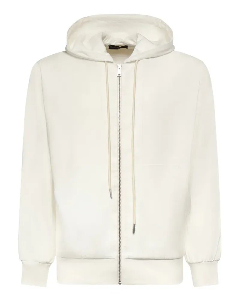 Giuliano Galiano zip-up drawstring hoodie - Nude Nude