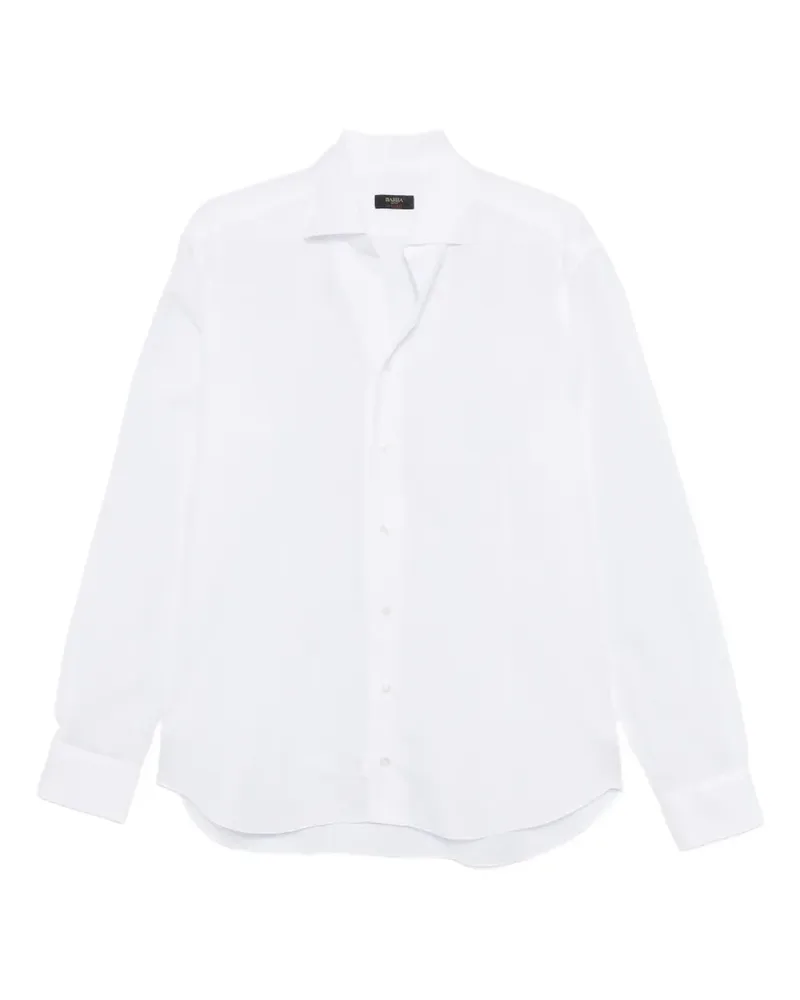 BARBA spread-collar button-up shirt - Weiß Weiß