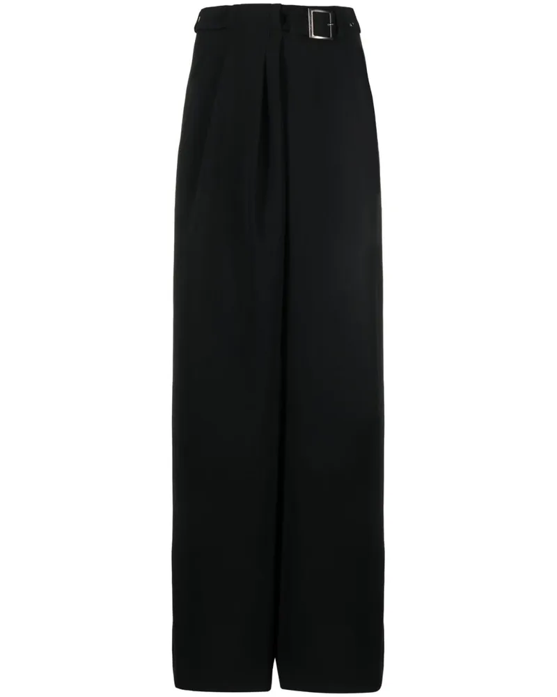 Alberta Ferretti Weite Hose mit Gürtel - Schwarz Schwarz