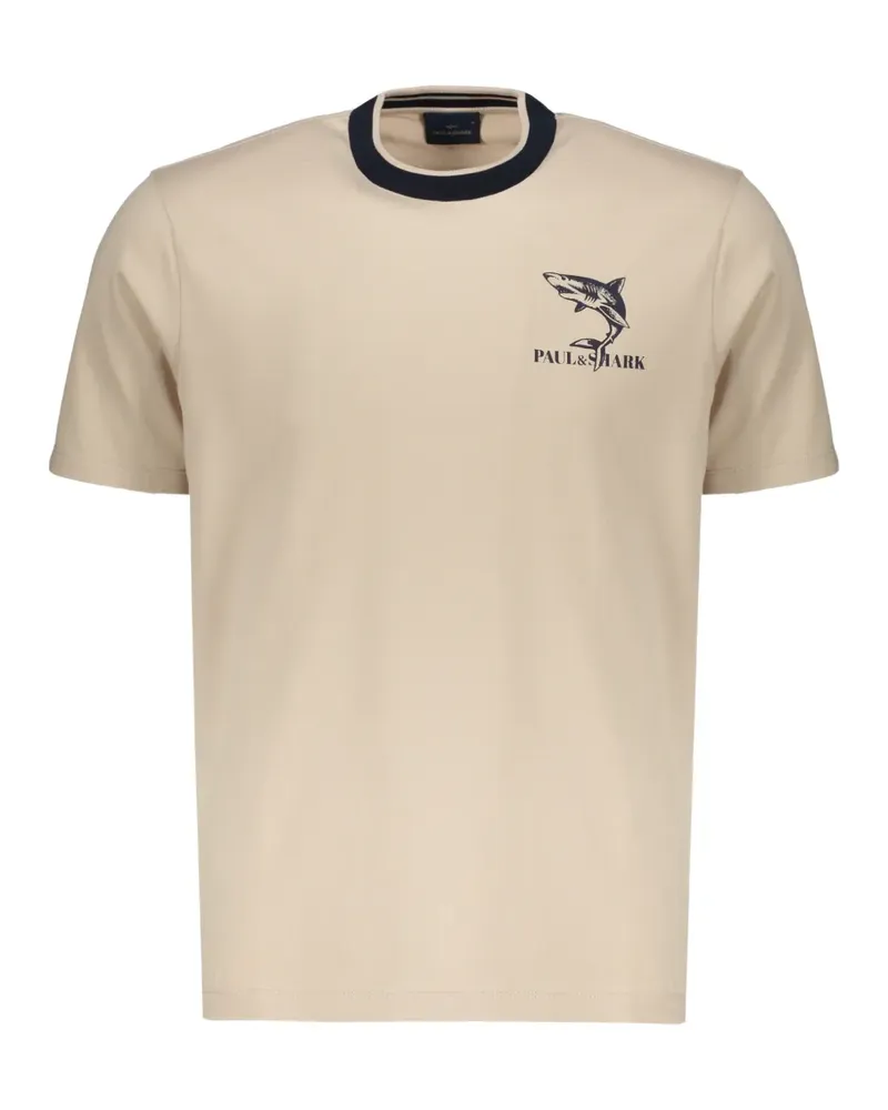 Paul & Shark T-Shirt mit Logo-Print - Nude Nude