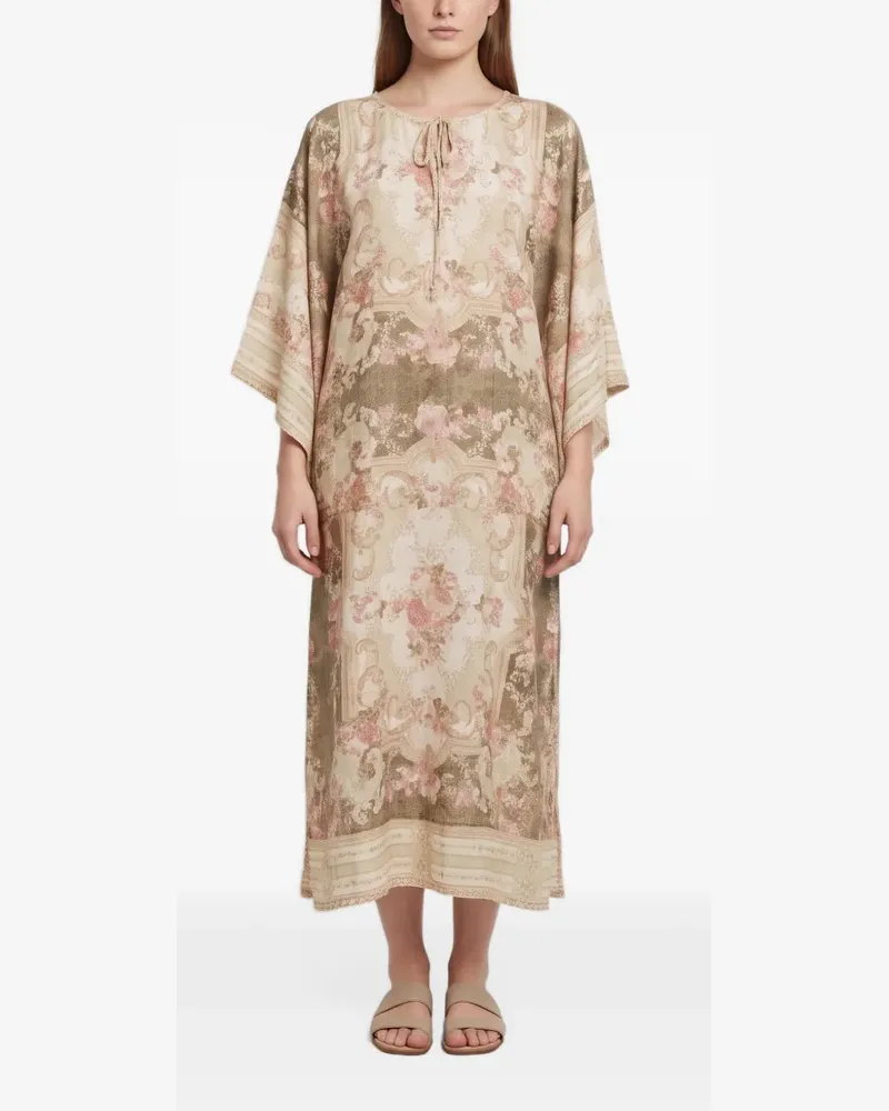 Zimmermann August Midikleid mit Blumenprint - Nude Nude