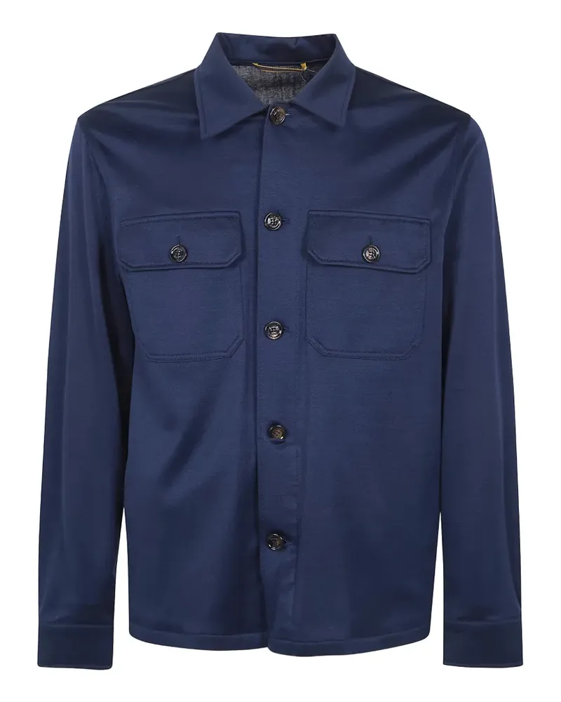 MOORER Kendal shirt - Blau Blau