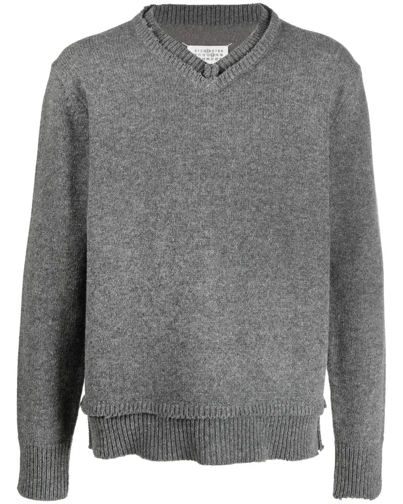 Maison Margiela Pullover mit Ellenbogen-Patches - Grau Grau