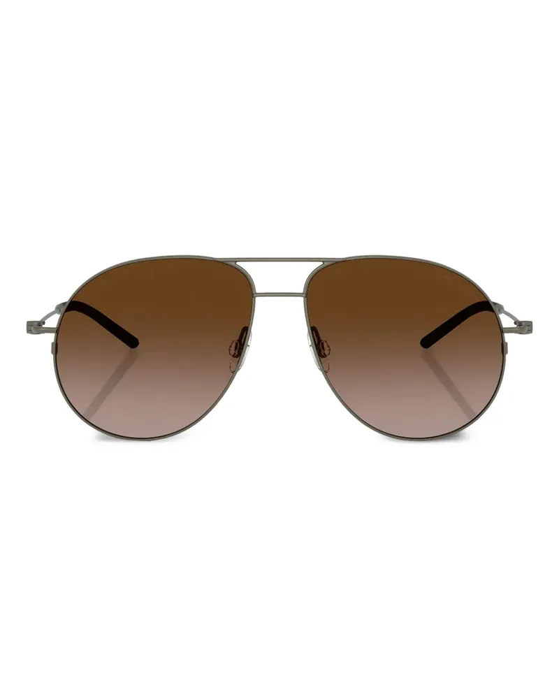 Moncler Sonnenbrille mit rundem Gestell - Grau Grau