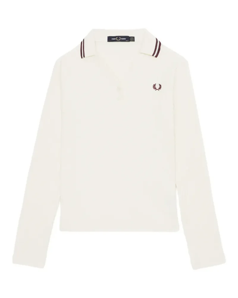 Fred Perry Geripptes Strickoberteil - Nude Nude