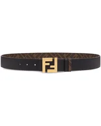 Fendi FF-logo reversible leather belt Schwarz