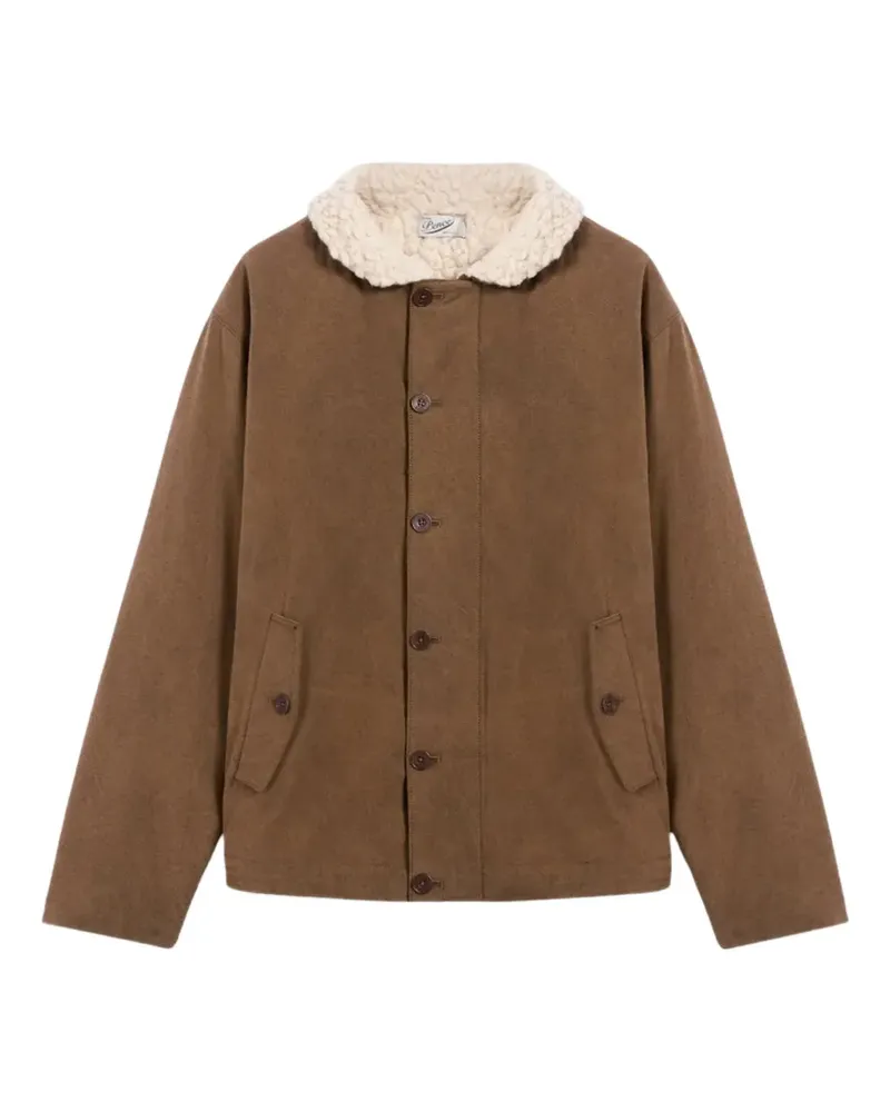 PENCE Baumwolljacke mit Shearling-Kragen - Braun Braun