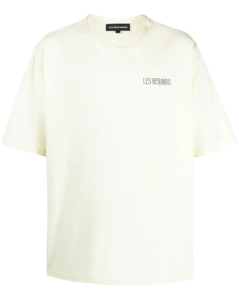 Les Benjamins T-Shirt mit Logo-Print - Gelb Gelb
