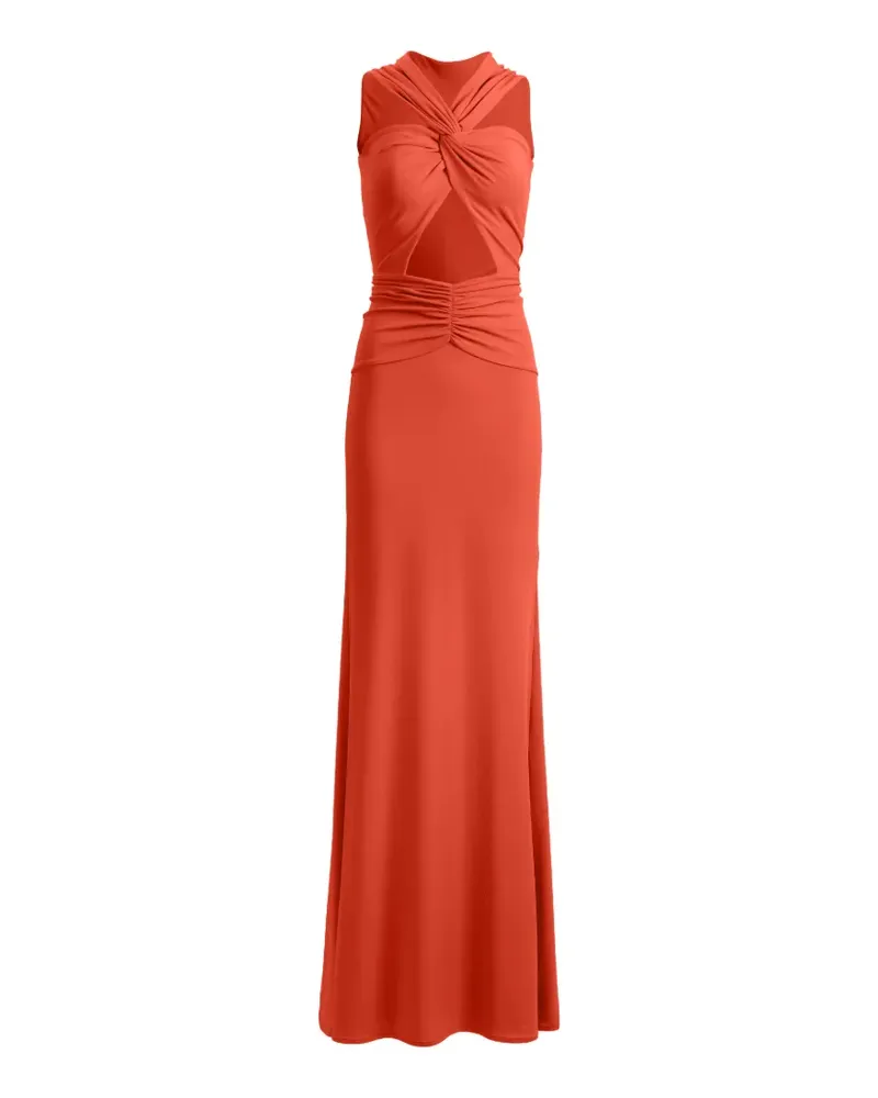 Silvia Tcherassi Naga twisted dress - Orange Orange
