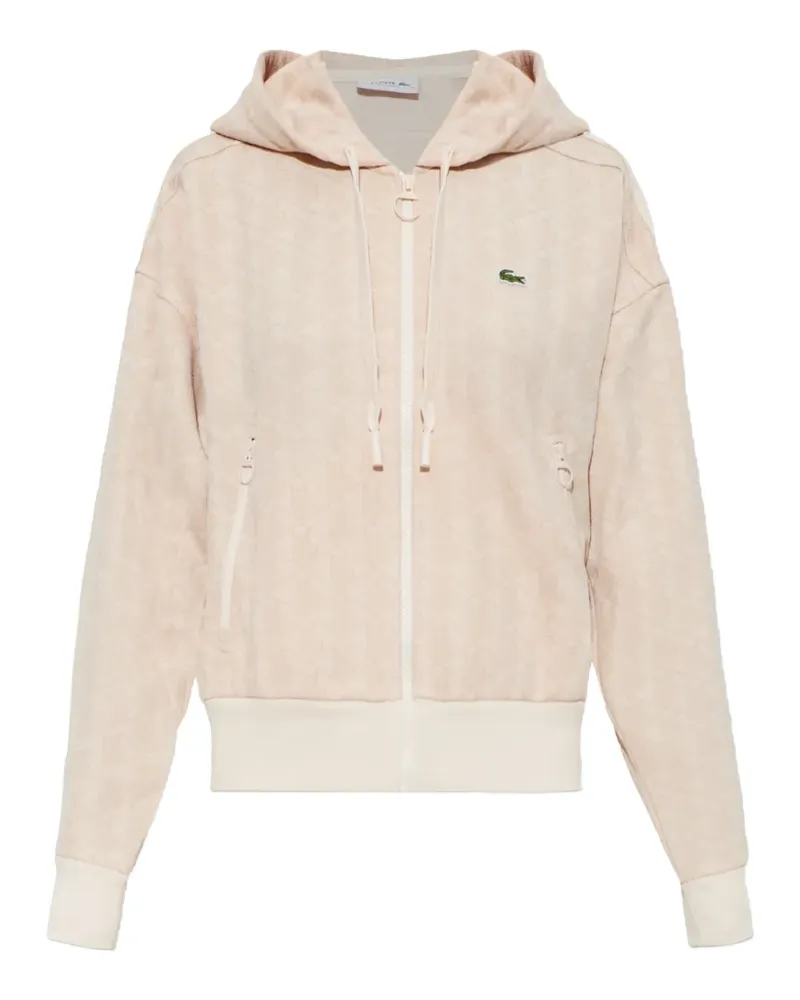 Lacoste Kapuzenjacke mit Monogrammmuster - Rosa Rosa