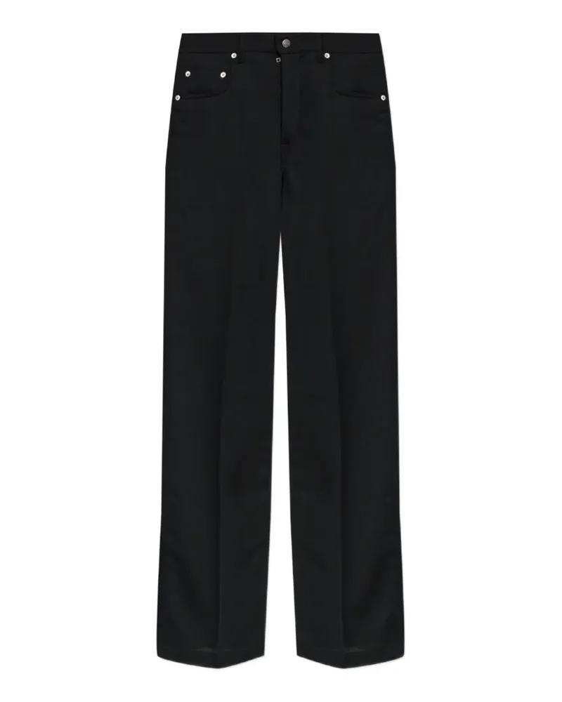 Rick Owens pressed-crease wide-leg wool trousers - Schwarz Schwarz