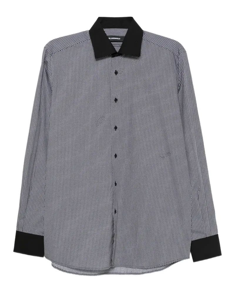 Karl Lagerfeld geometric-print shirt - Schwarz Schwarz