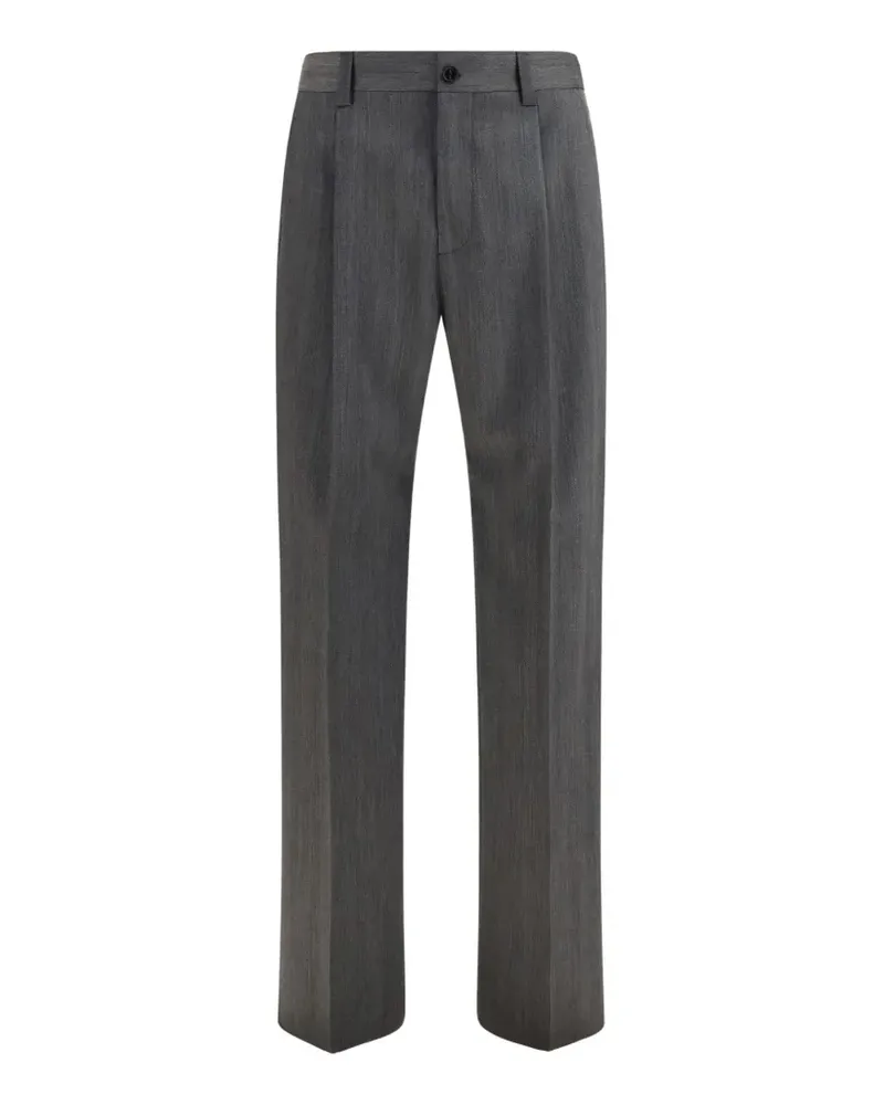 Valentino Garavani Bundfaltenhose mit meliertem Finish - Grau Grau