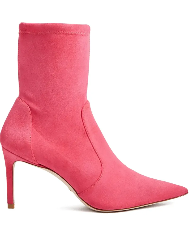 Stuart Weitzman 85mm stretch bootie - Rosa Rosa