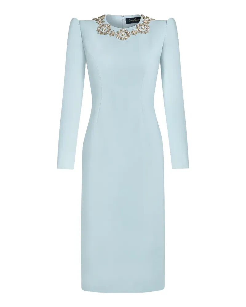 Jenny Packham Mantra Kleid mit Kristallen - Blau Blau