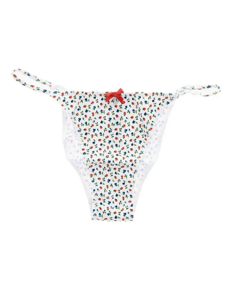 Dsquared2 Slip mit Blumenprint - Weiß Weiß