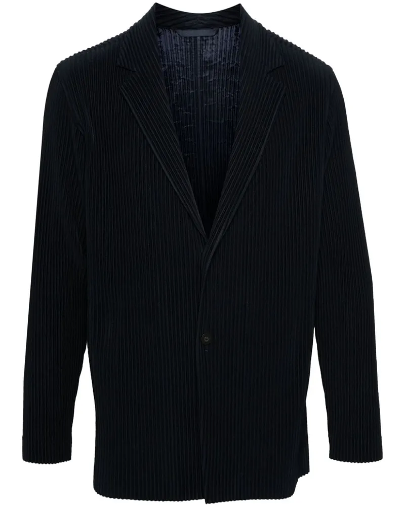 Issey Miyake Plissiertes Sakko Blau