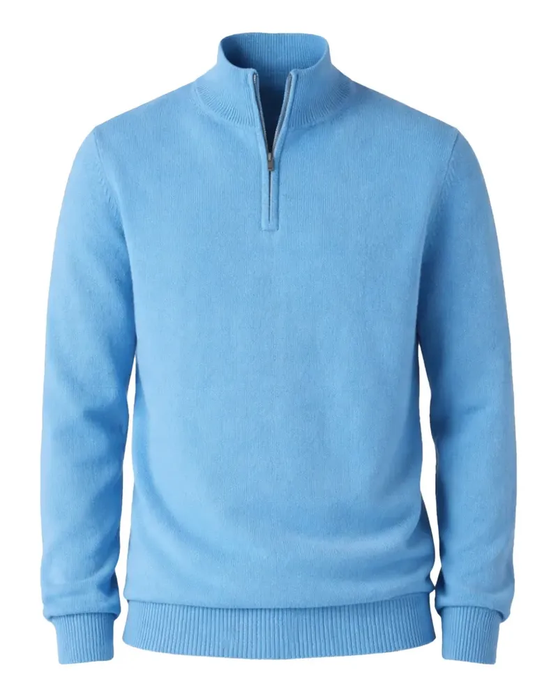 MC2 Saint Barth Jermyn ribbed-trim zip sweater - Blau Blau