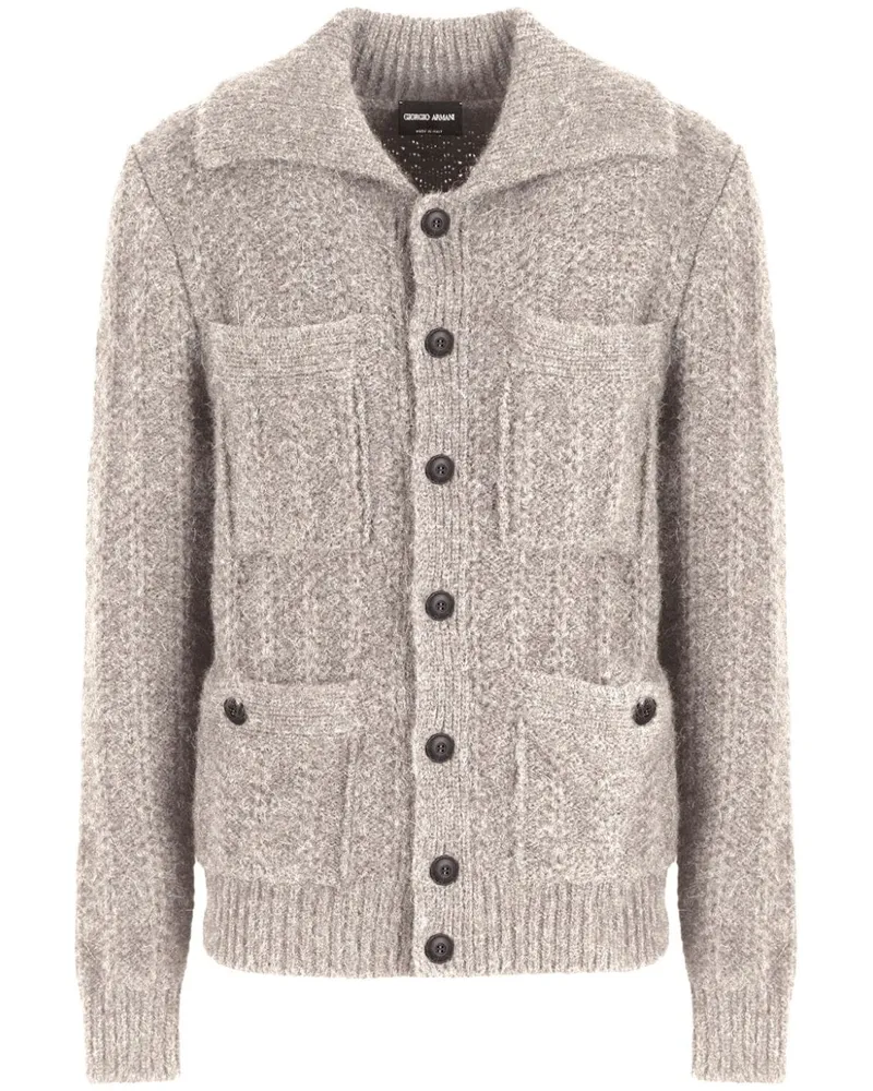 Giorgio Armani Cardigan mit Zopfmuster - Nude Nude