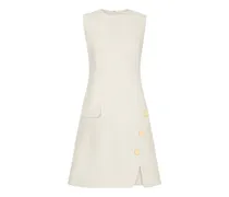 Kleid aus Wollgemisch mit Knopfdetail - Nude