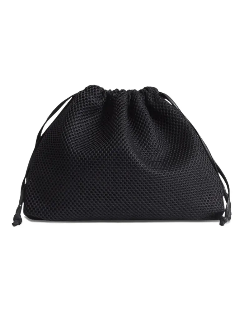 FRANKIE Shop small Morgan mesh-drawstring pouch - Schwarz Schwarz
