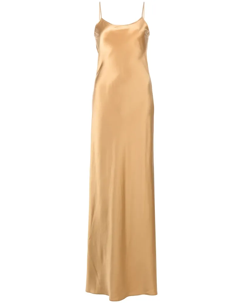 VOZ Ärmelloses Maxikleid aus Seide - Gold Gold
