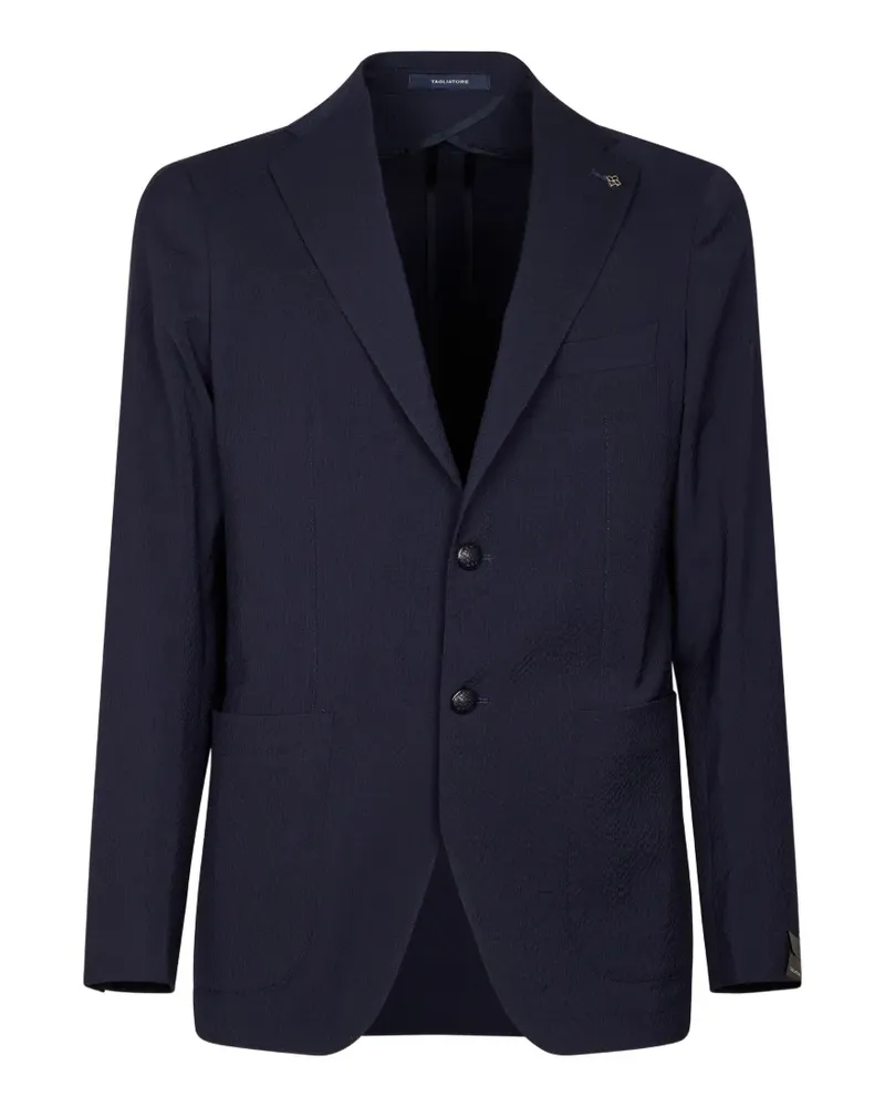 Tagliatore seersucker-textured jacket - Blau Blau