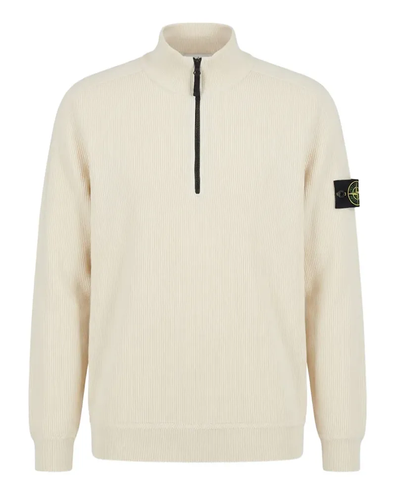 Stone Island Compass-patch half-zip sweater - Nude Nude