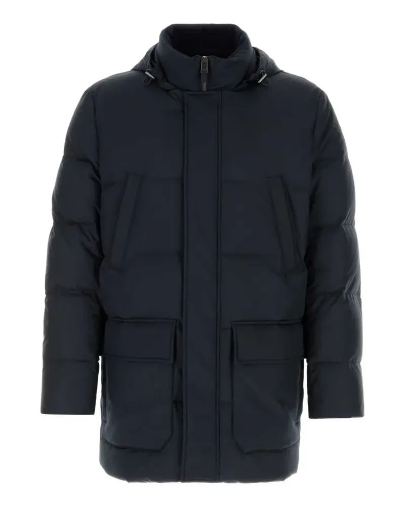 Canali Gefütterte Kapuzenjacke - Schwarz Schwarz