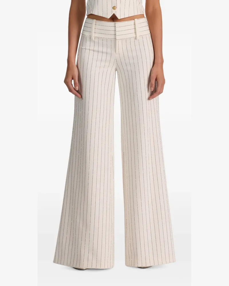 Alice + Olivia Verzierte Schlaghose - Weiß Weiß