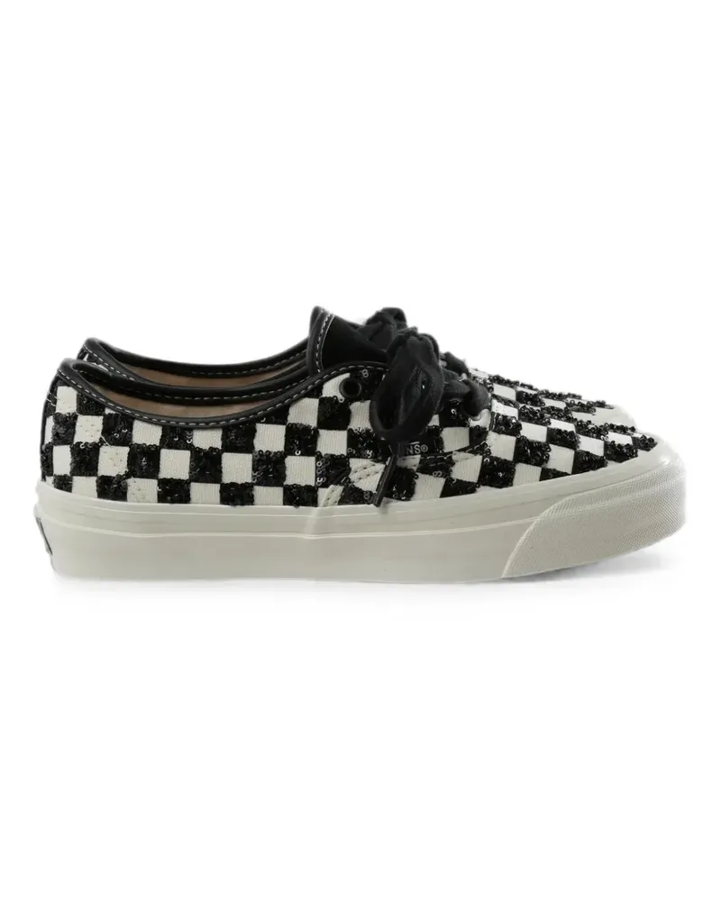 Vans Authentic Checkerboard Sneakers mit Pailletten - Schwarz Schwarz