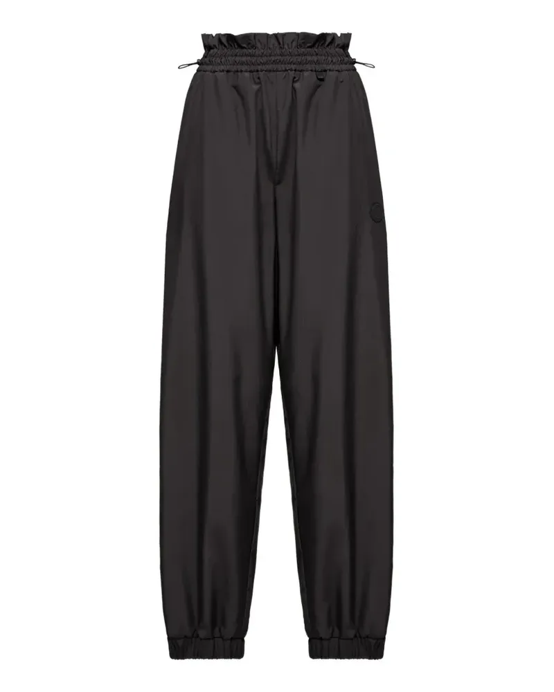 Moncler drawstring ruffled track pants - Schwarz Schwarz