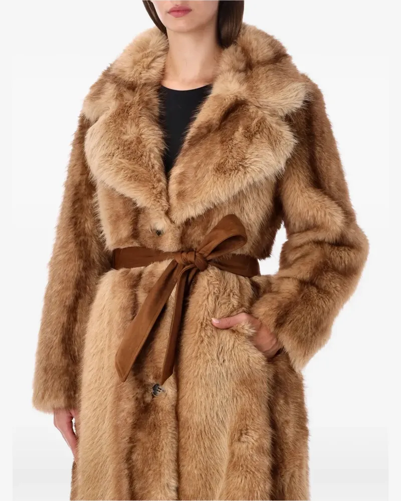 Urbancode Vegancode Mantel aus Faux Fur - Braun Braun
