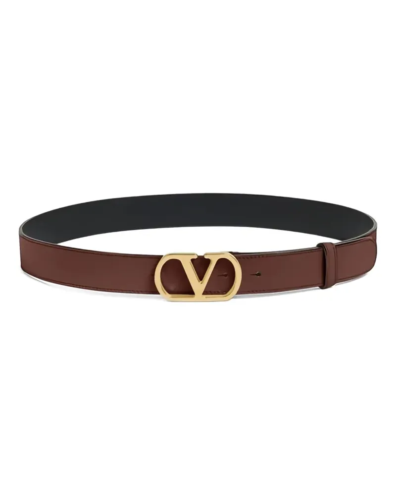 Valentino Garavani Vlogo Signature leather belt - Braun Braun
