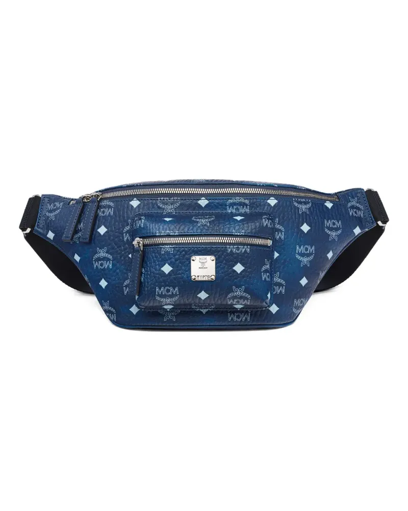 MCM Fursten Gürteltasche mit Monogramm - Blau Blau