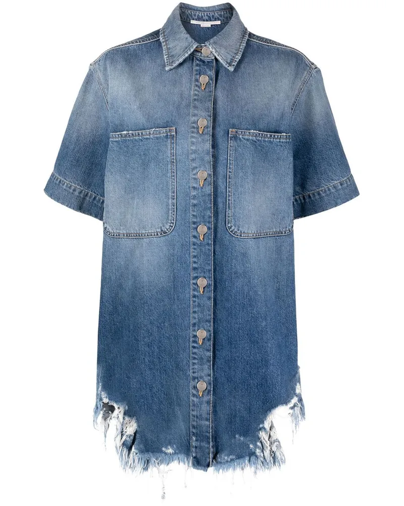 Stella McCartney Kurzärmeliges Jeanshemd - Blau Blau