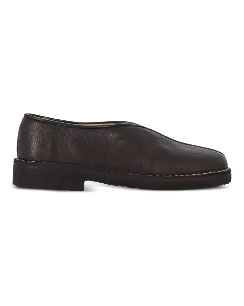 Christophe Lemaire leather loafers - Braun Braun