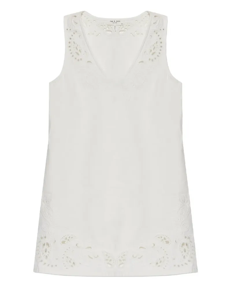 Rag & Bone Besticktes Minikleid - Weiß Weiß