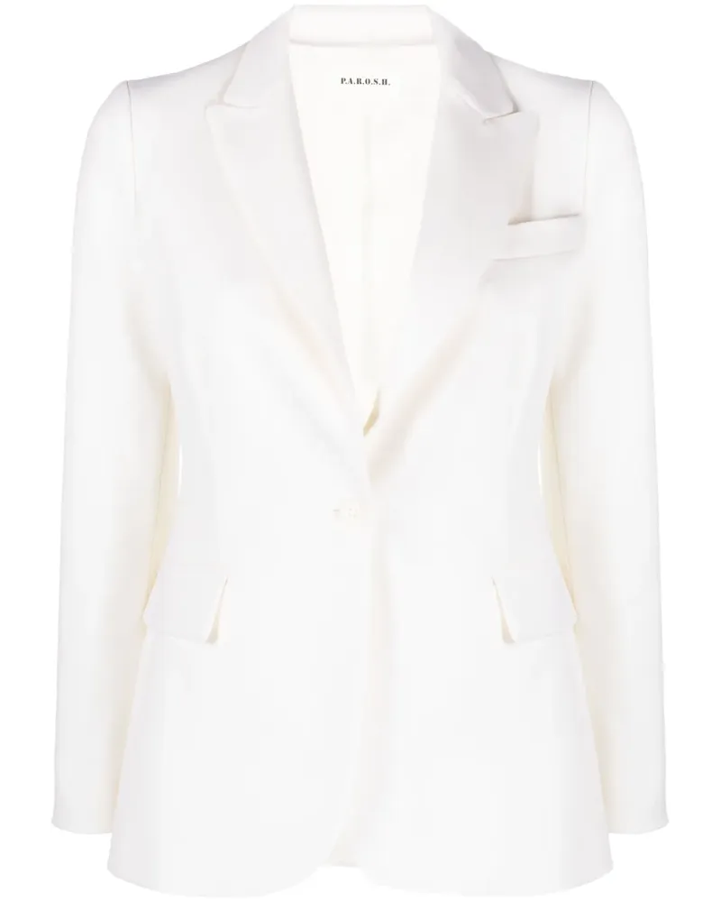 P.A.R.O.S.H. P.A.R.O H. Einreihiger Blazer - Weiß Weiß