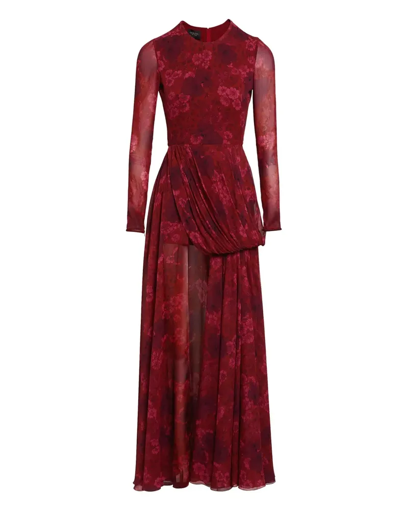Giambattista Valli Maxikleid mit Print - Rot Rot