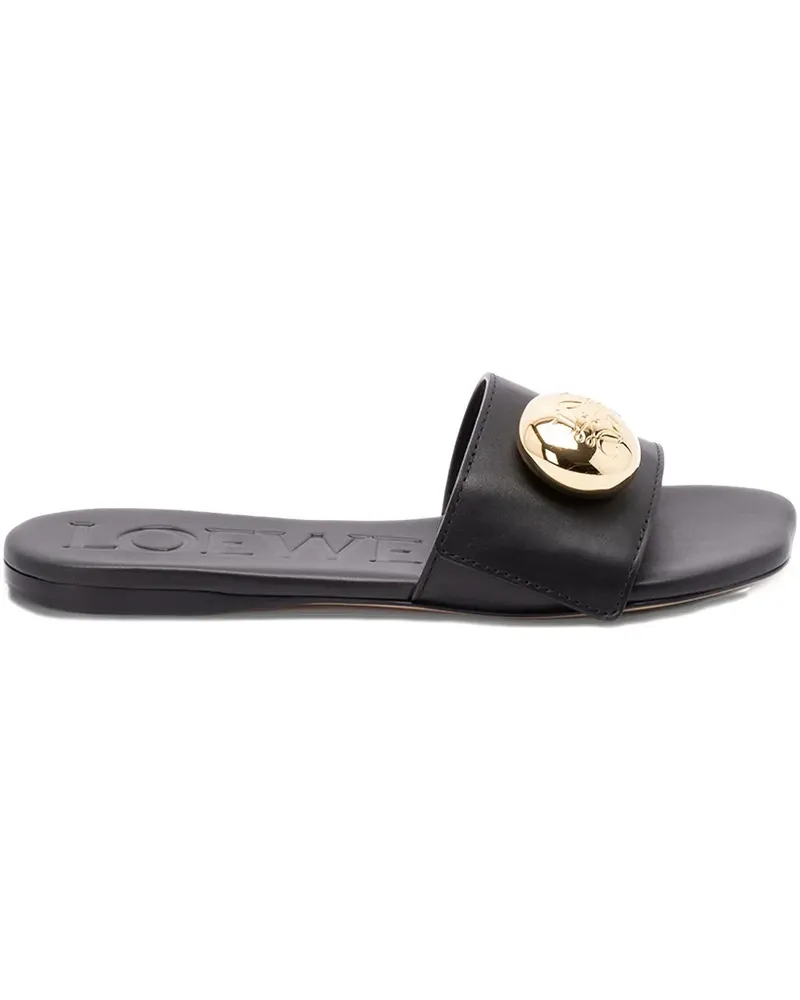 Loewe Sandalen mit Logo - Schwarz Schwarz