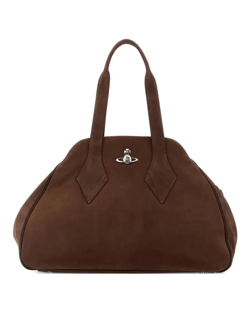 Vivienne Westwood large Yasmine tote bag - D402|CHOCOLATEBROWN D402