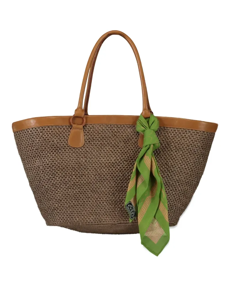 Nick Fouquet Mer Vert tote bag - Braun Braun