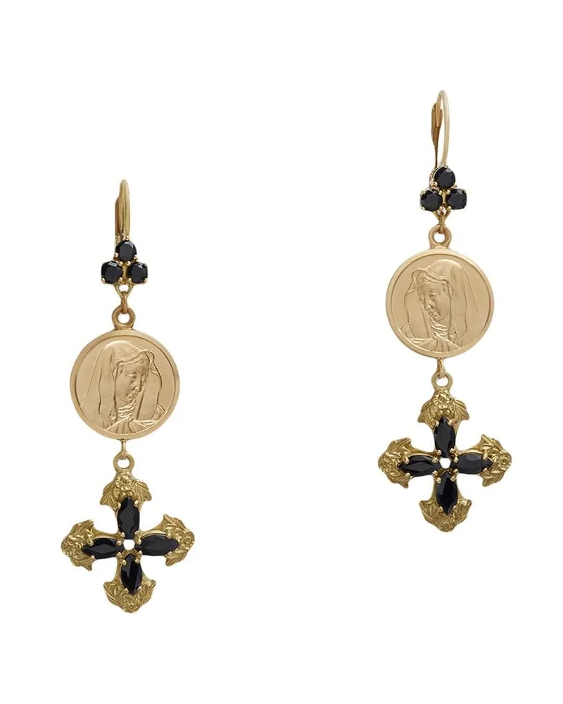 Dolce & Gabbana 18kt Gelbgold-Hängeohrringe mit Diamanten Gold