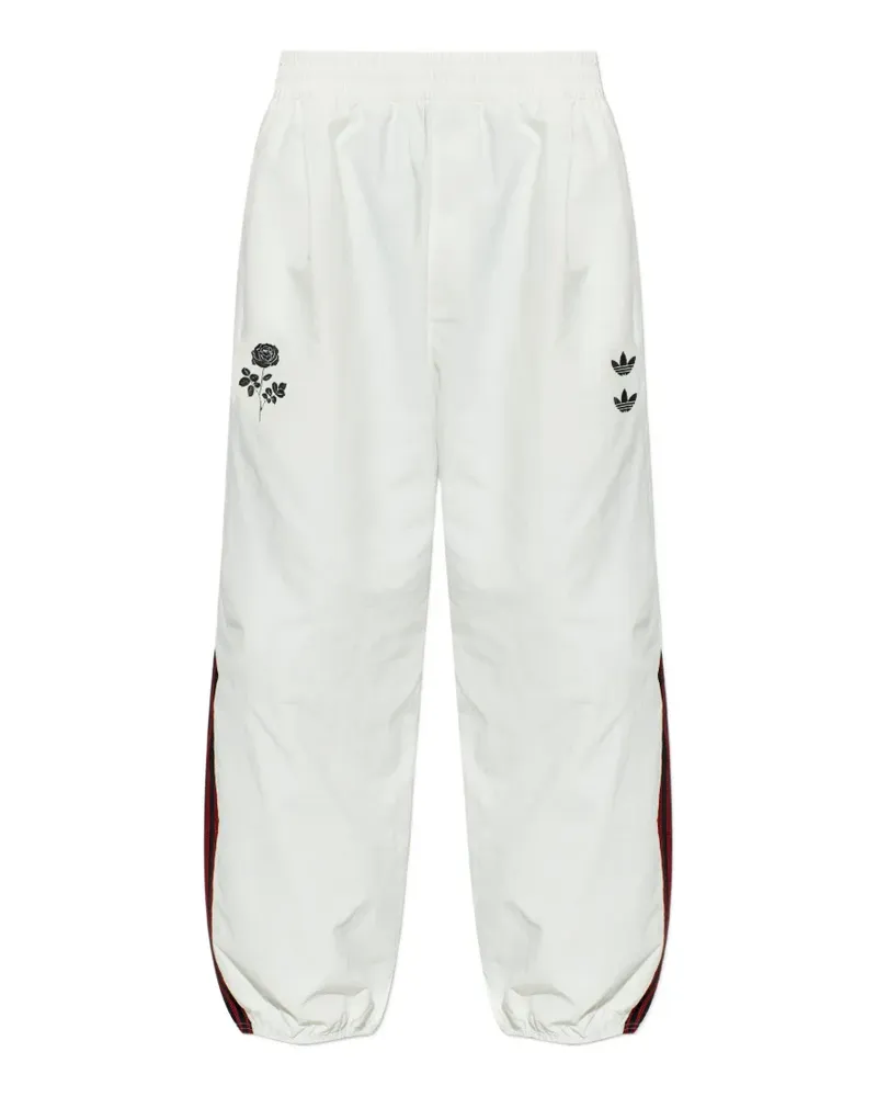 adidas Chavarria logo-embroidered side-stripe track pants - Nude Nude