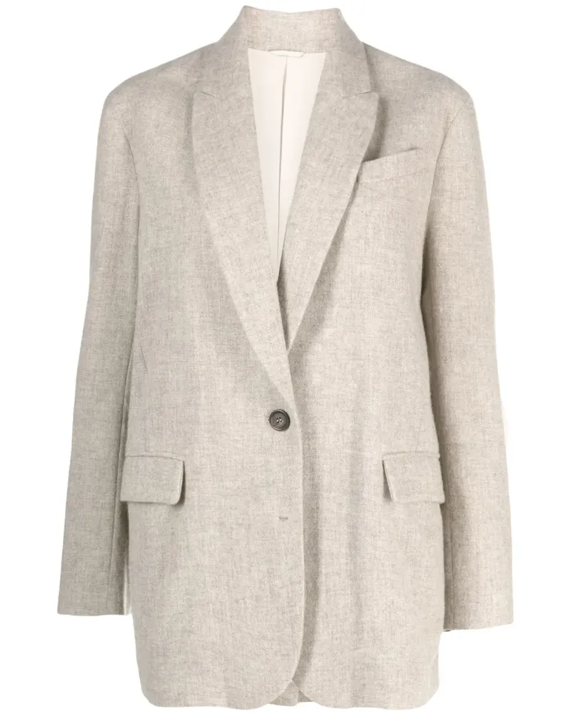 Brunello Cucinelli Einreihiger Blazer - Nude Nude
