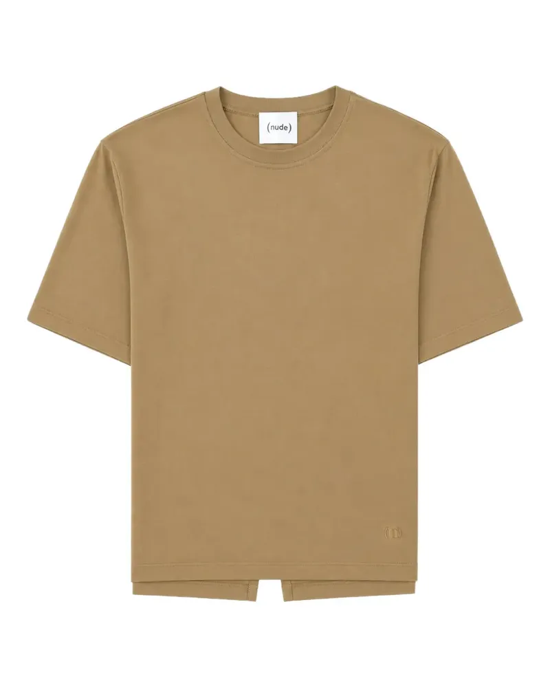 NUDE T-Shirt mit offenem Saum Nude