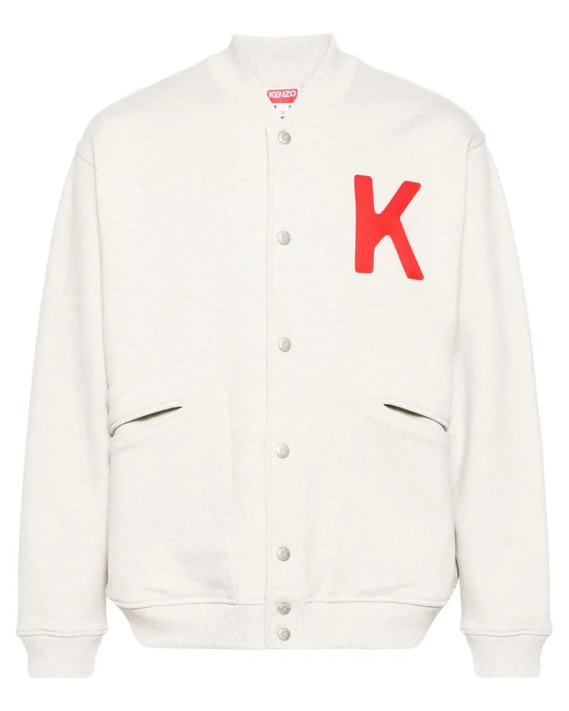 Kenzo Lucky Tiger Bomberjacke aus Jersey - Grau Grau