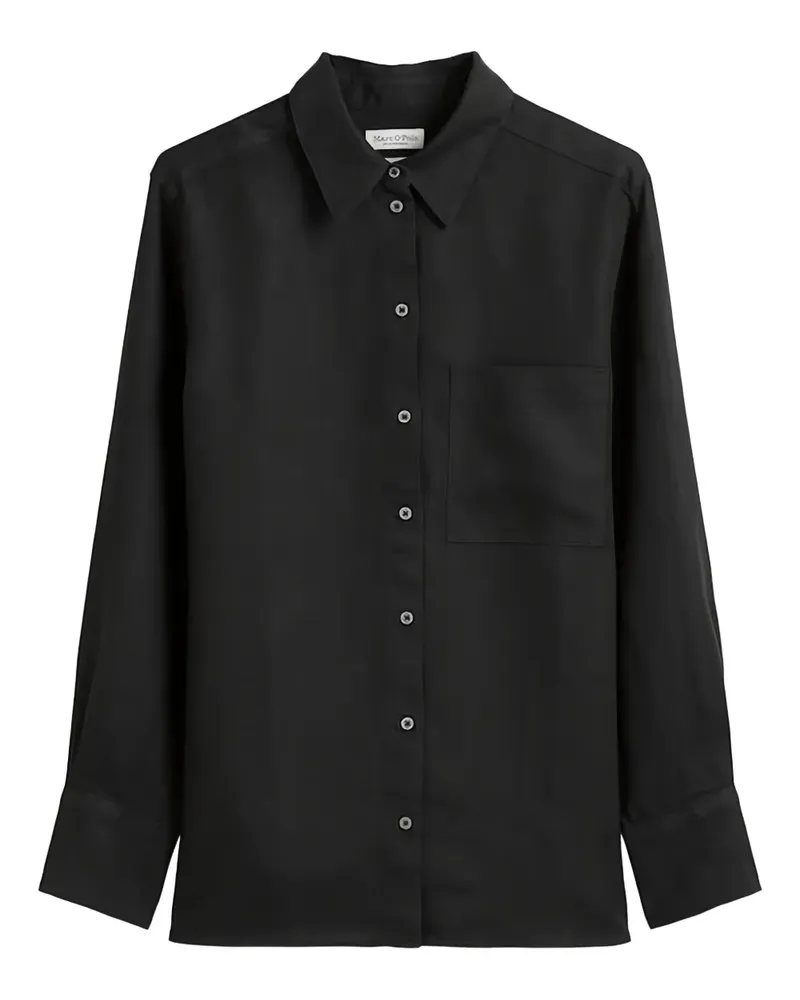 Marc O'Polo Hemd aus Leinen - Schwarz Schwarz