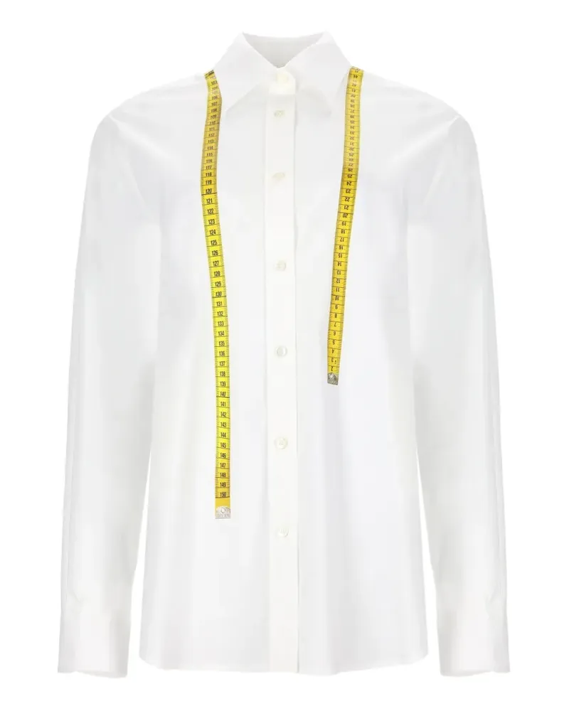 Moschino printed cotton poplin shirt - Weiß Weiß